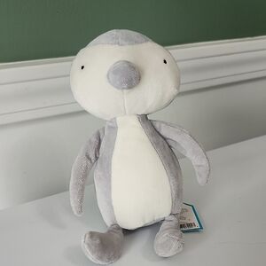 Jellycat Gray and White Stuffed Penguin rattle NWT